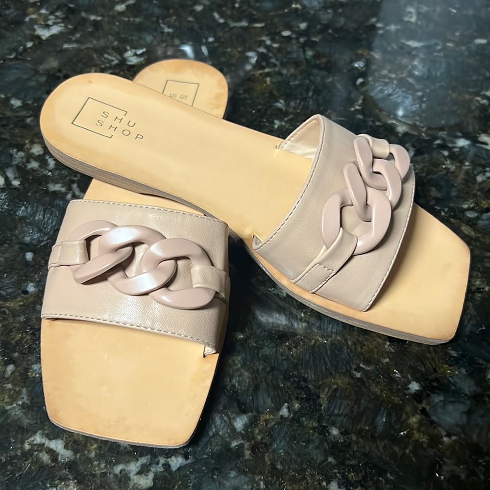 Shushop Nude Dilia Sandals Lightly Used